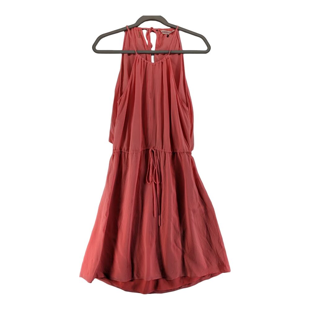 Rebecca Taylor Silk Formal Sundress 10 Pink Cutout Tie Back‎ Summer Dress ALine